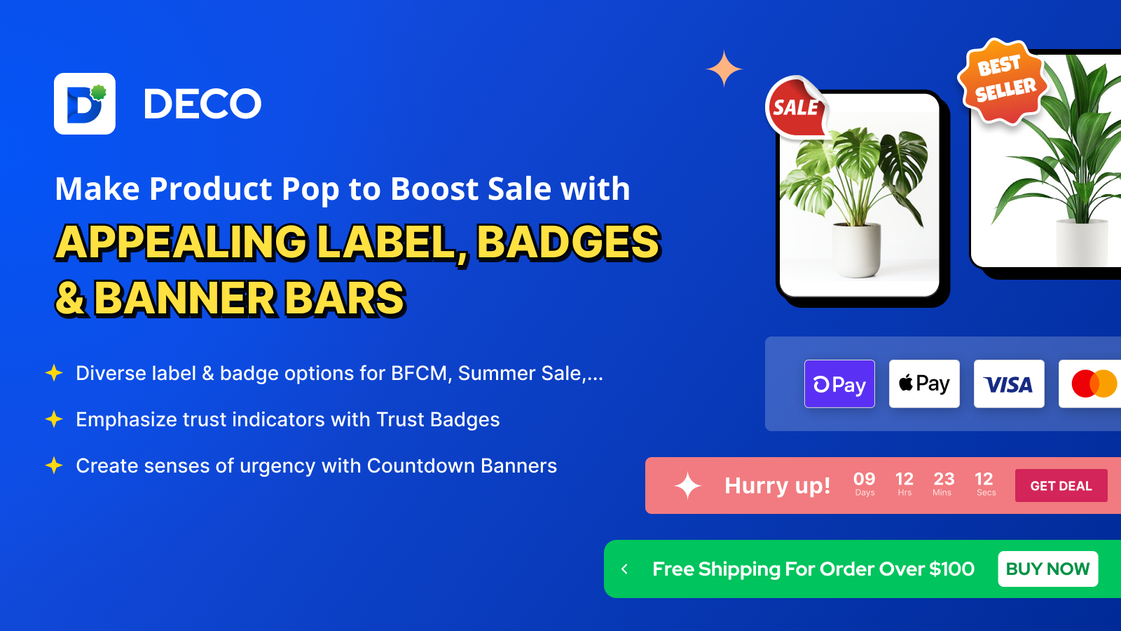 DECO Best Shopify Product Labels & Badges App